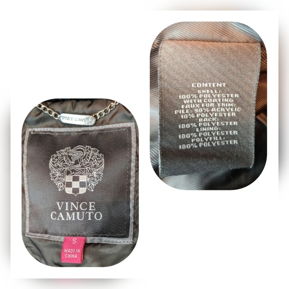 Vince Camuto Zipper Puffer Faux Fur Lined Jacket S - Picture 8 of 8